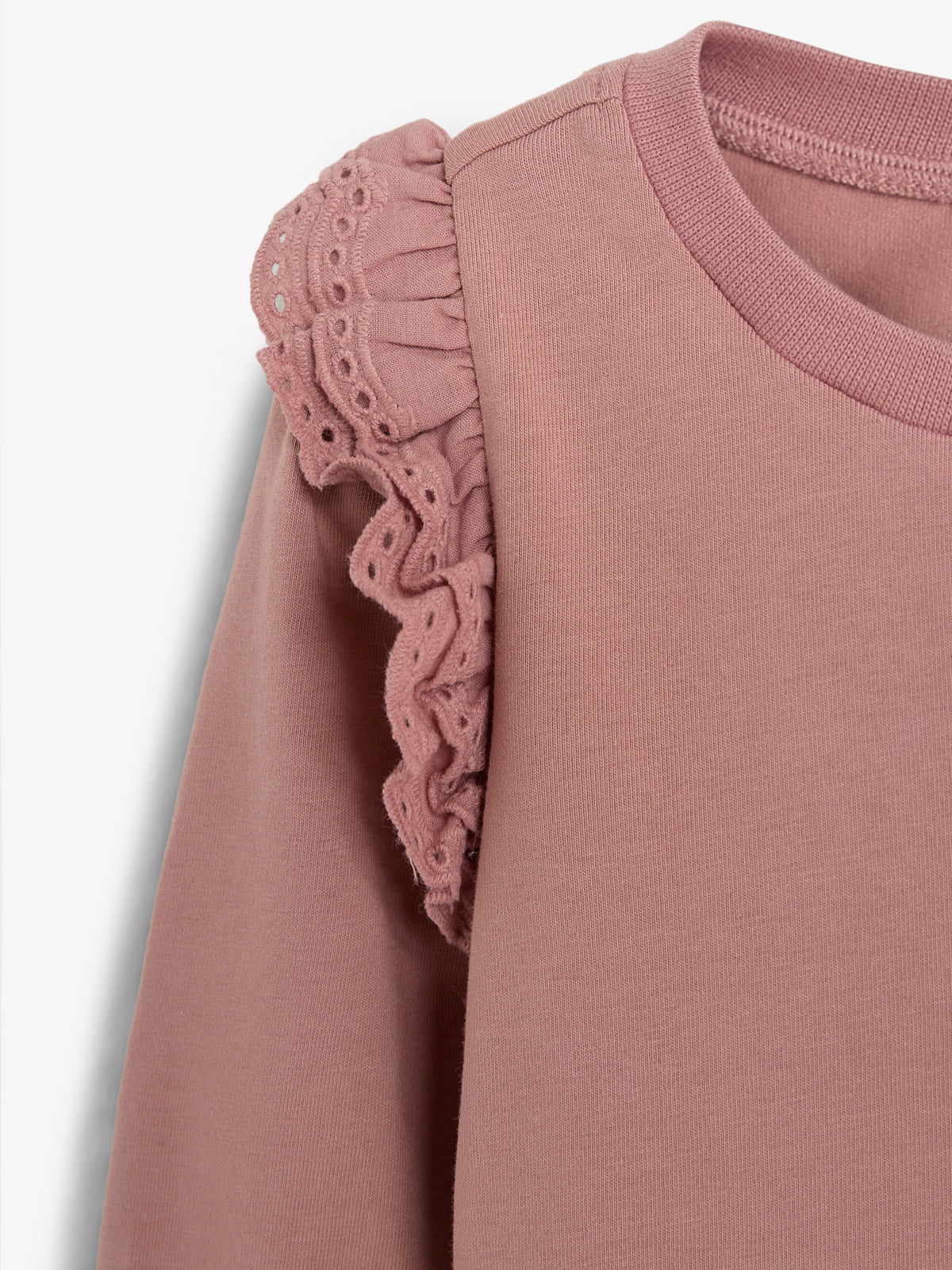 Jersey-Bluse mit Rüschenkappe - Little - Dusty Rose