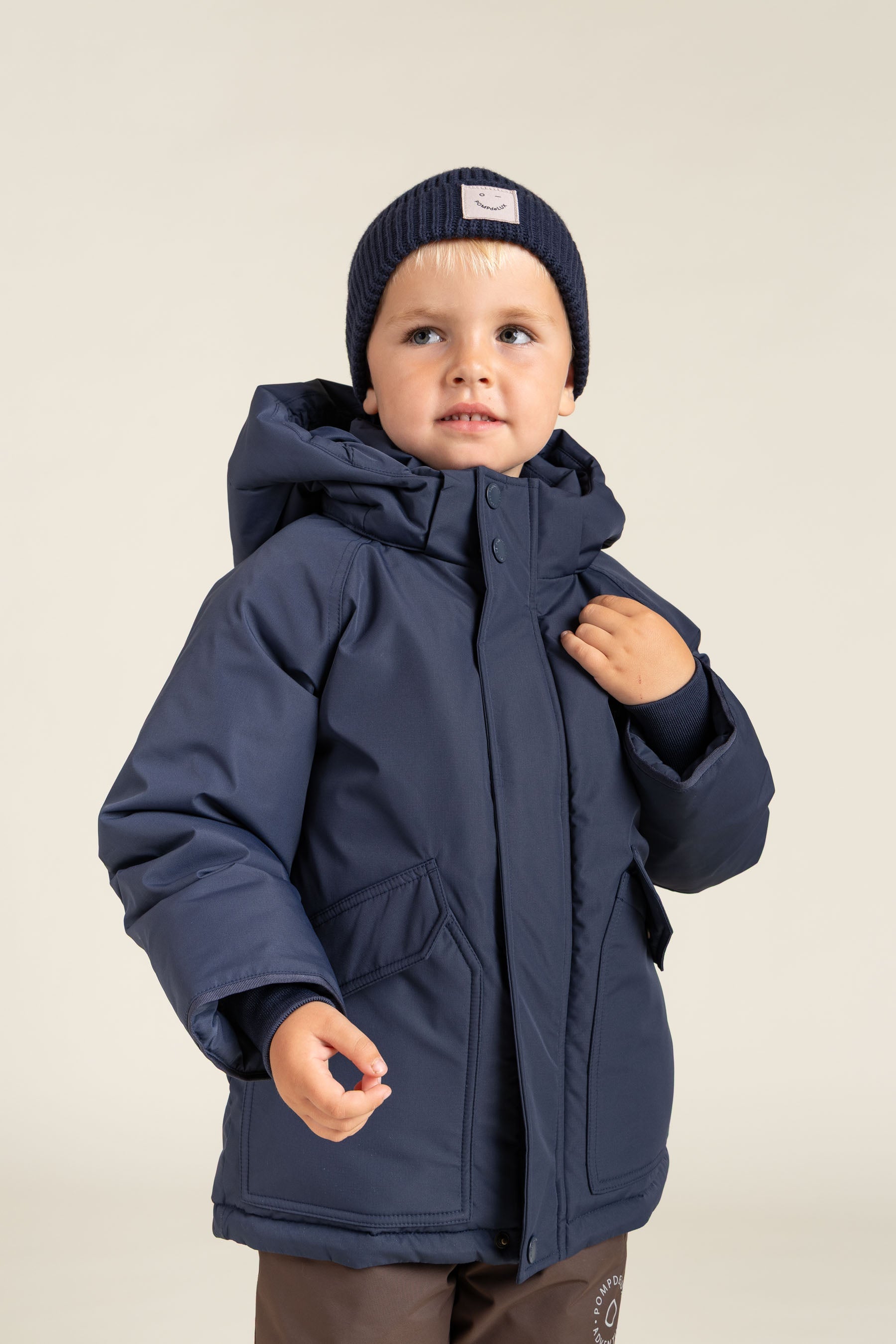 Rippenstrick-Mütze - Kids - Navy