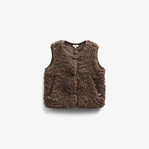 Kunstpelz-Weste - Tween - Chocolate | 100553 Ellie