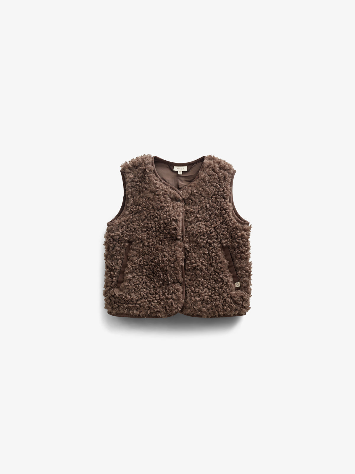 Kunstpelz-Weste - Tween - Chocolate | 100553 Ellie