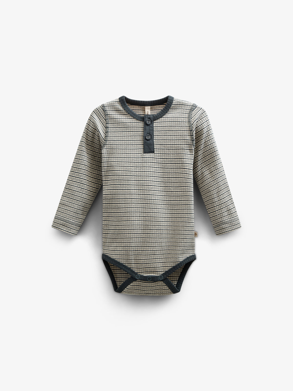 Langärmeliger Baumwoll-Ripp-Body - Kids - Forest Green Stripe | 100558 Manson