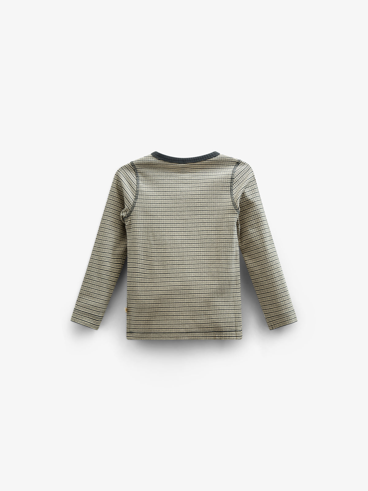 Langärmeliges T-Shirt aus Baumwollripp - Tween - Forest Green Stripe | 100563 Manson
