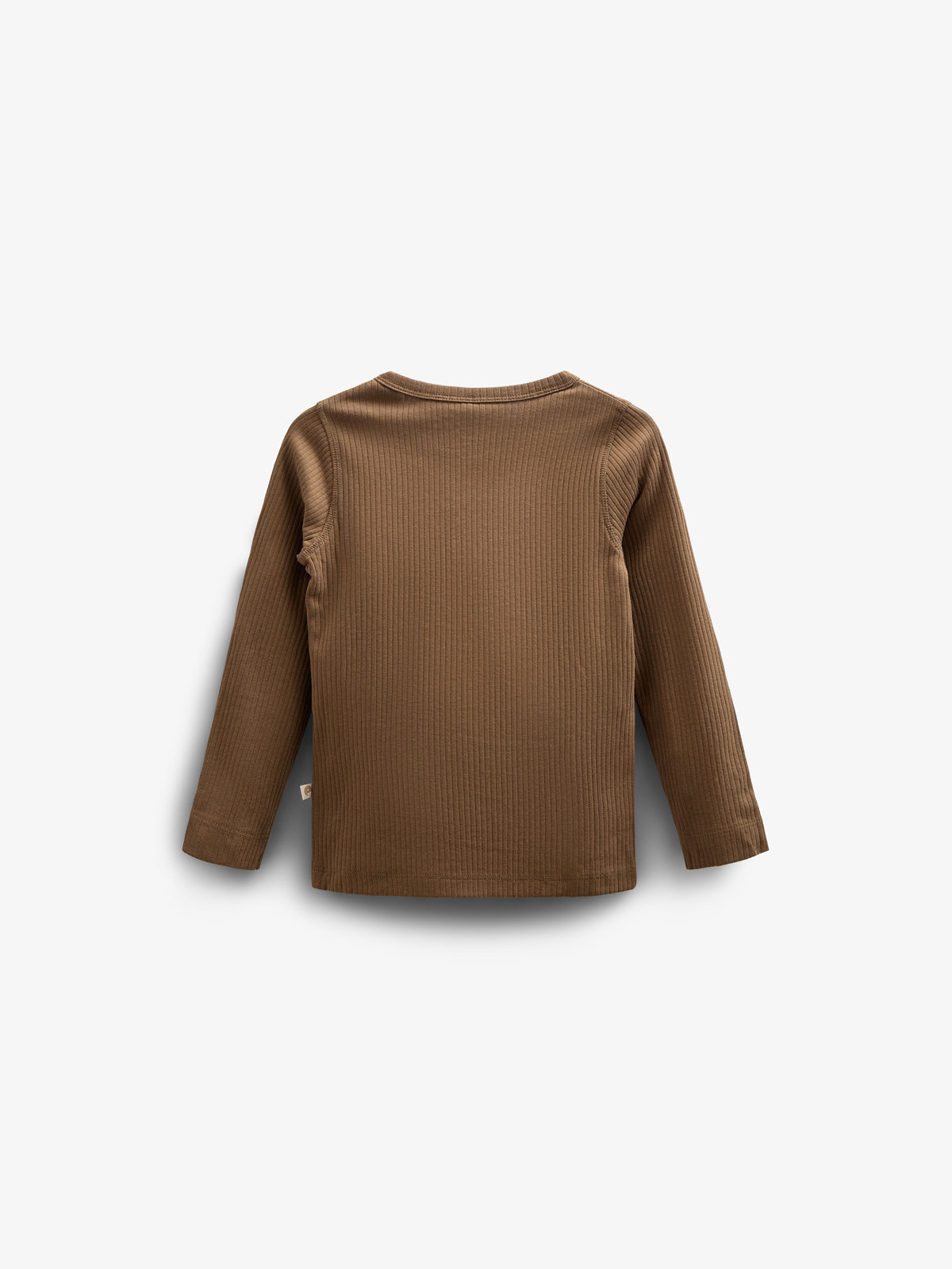 Langärmeliges T-Shirt aus Baumwollripp - Tween - Coffee | 100569 Manson