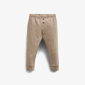 Baumwoll-Ripphose - Kids - Coffee Stripe | 100571 Manson