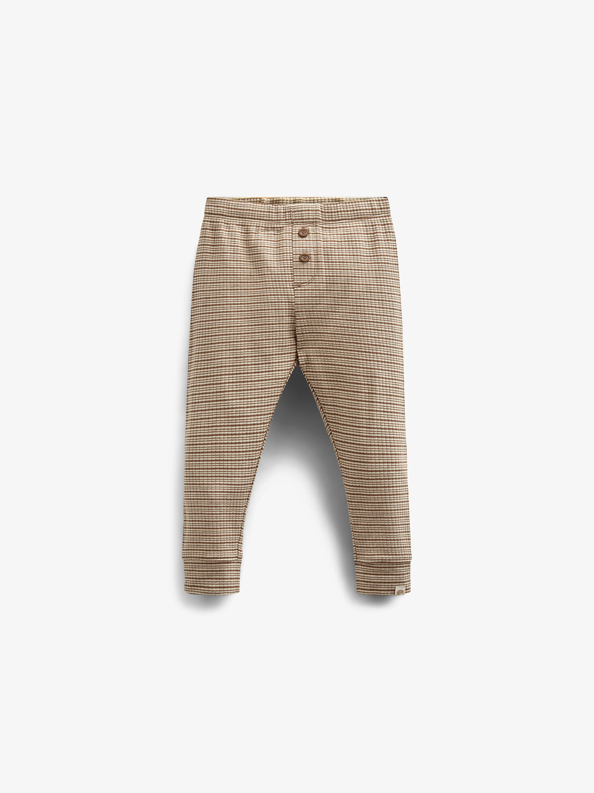 Baumwoll-Ripphose - Kids - Coffee Stripe | 100571 Manson