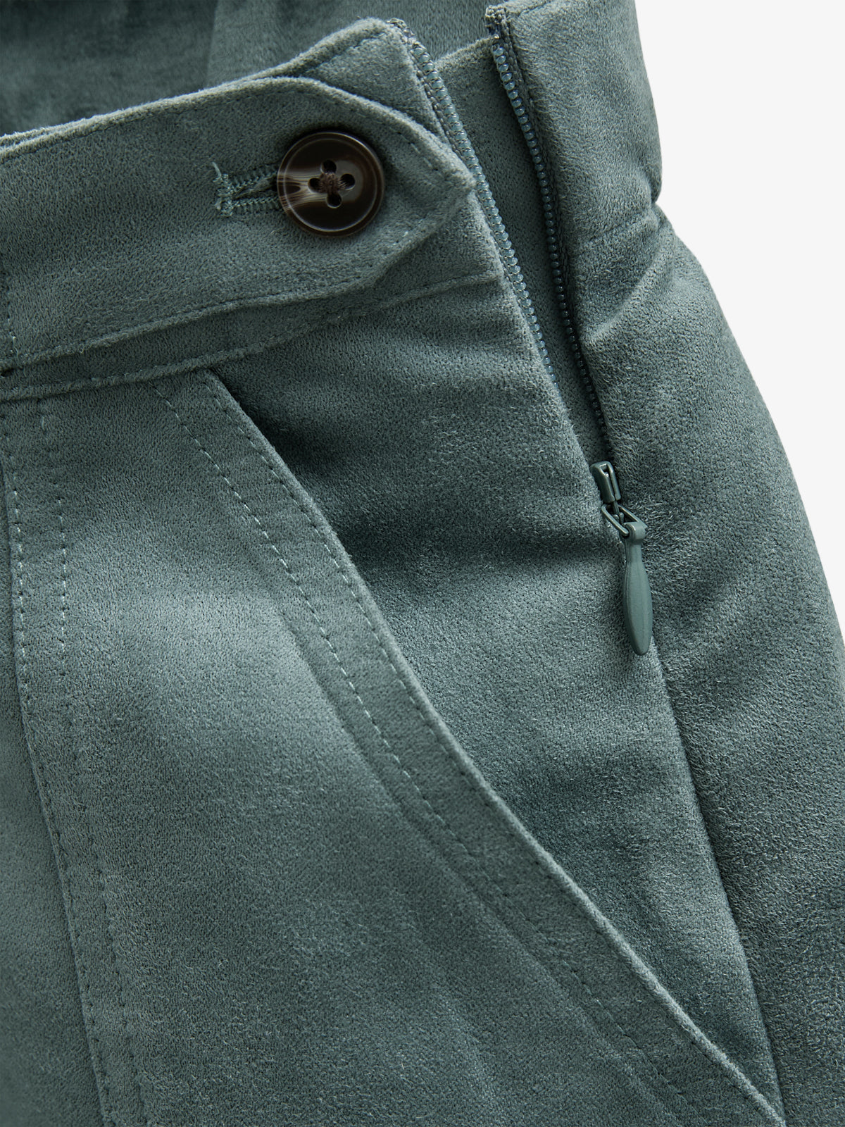 Wildlederimitat-Rock - Tween - Dark Green | 100595 Selene