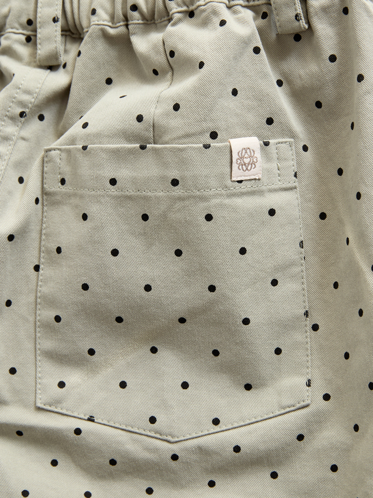 Twill-Hose mit Punkten - Kids - Dusty Green | 100616 Iris