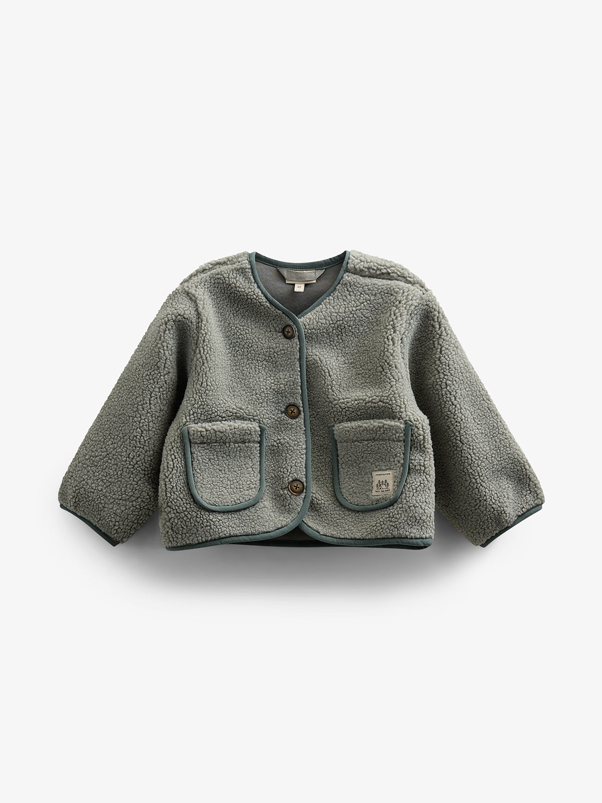 Teddyjacke mit Knöpfen - Kids - Dusty Green | 100627 Mayfield