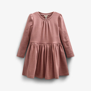 Gestreiftes Jersey-Kleid - Tween - Rose Stripe | 100651 Elise