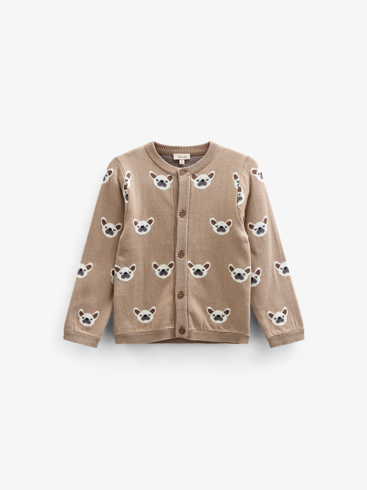 Baumwoll-Jaquard-Strickjacke - Kids - Light Brown | 100668 Nico