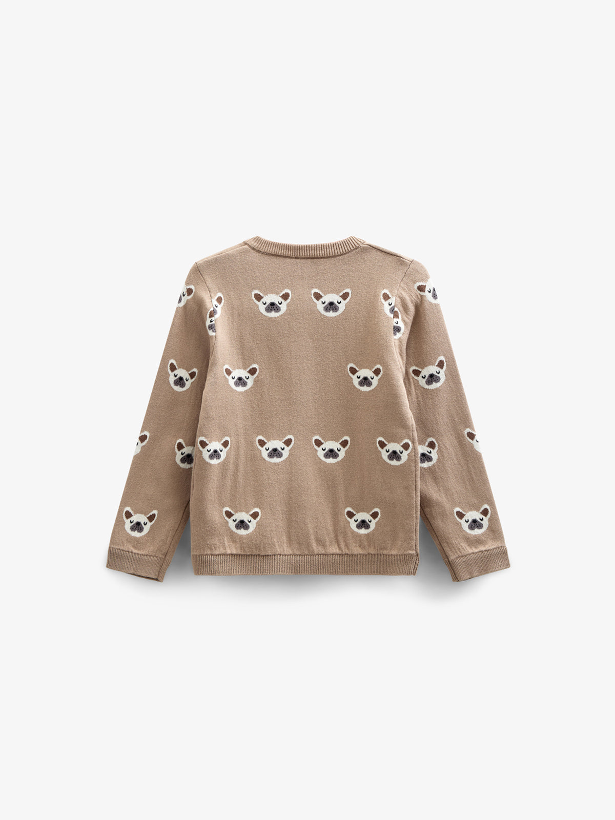 Baumwoll-Jaquard-Strickjacke - Kids - Light Brown | 100668 Nico