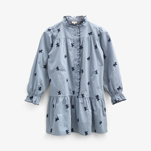 Popeline-Kleid mit Stickerei - Tween - Blue | 100680 Adison