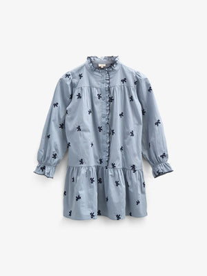 Popeline-Kleid mit Stickerei - Tween - Blue | 100680 Adison