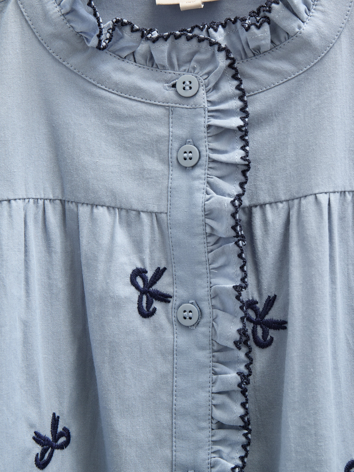 Popeline-Kleid mit Stickerei - Tween - Blue | 100680 Adison