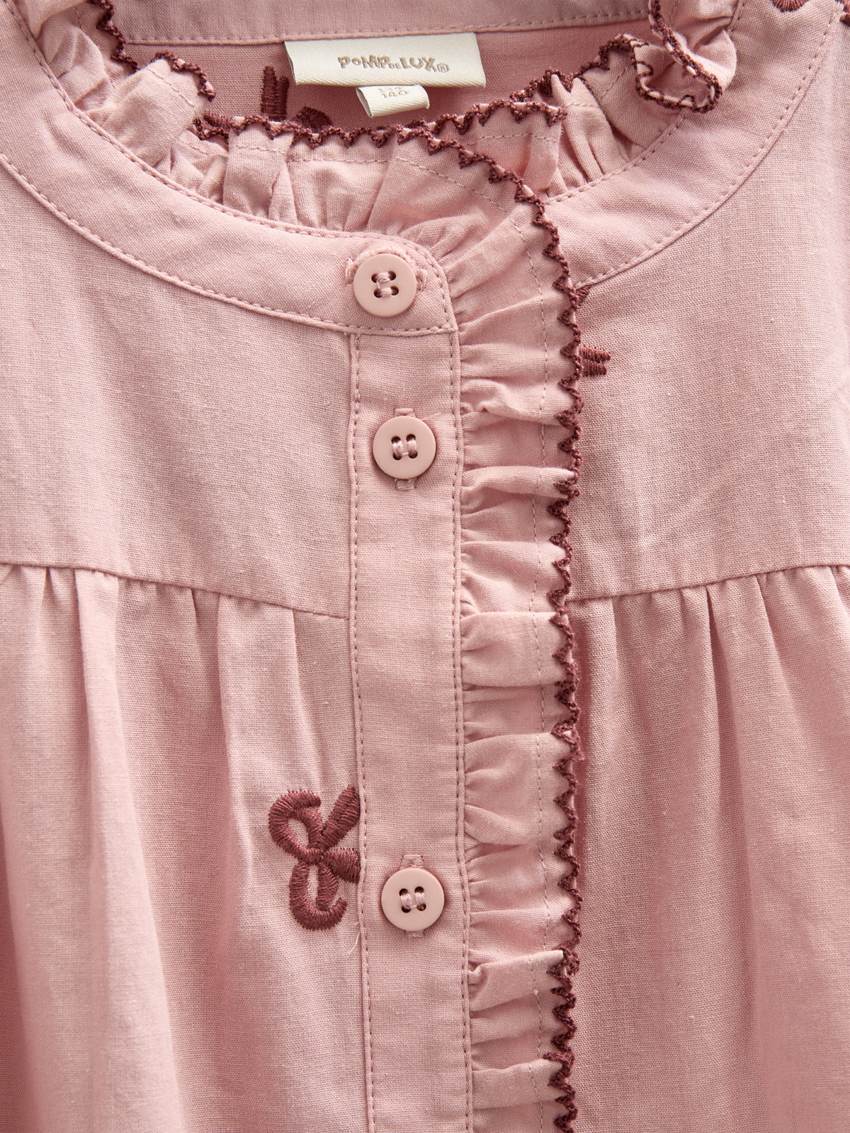 Popeline-Kleid mit Stickerei - Tween - Rose | 100682 Adison