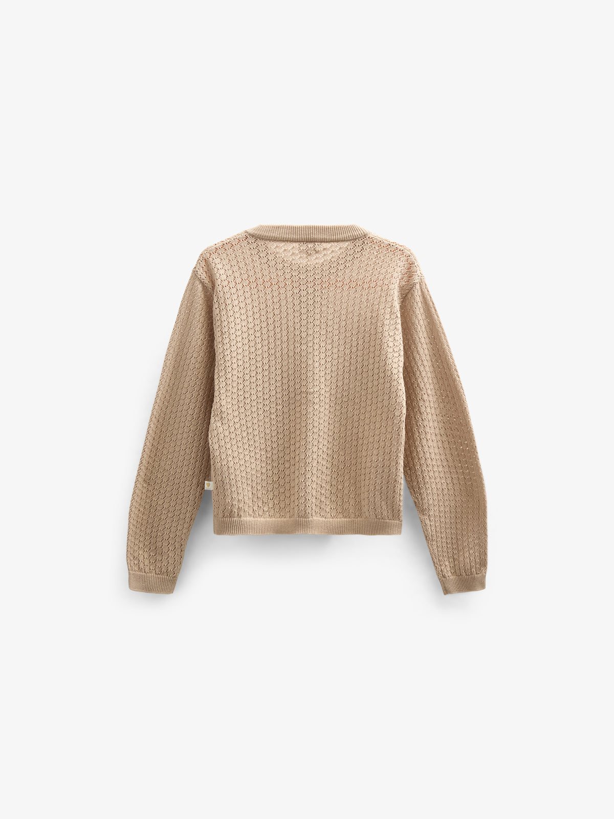 Baumwoll-Pointelle-Strickjacke - Kids - Caffe Latte | 100683 Esme