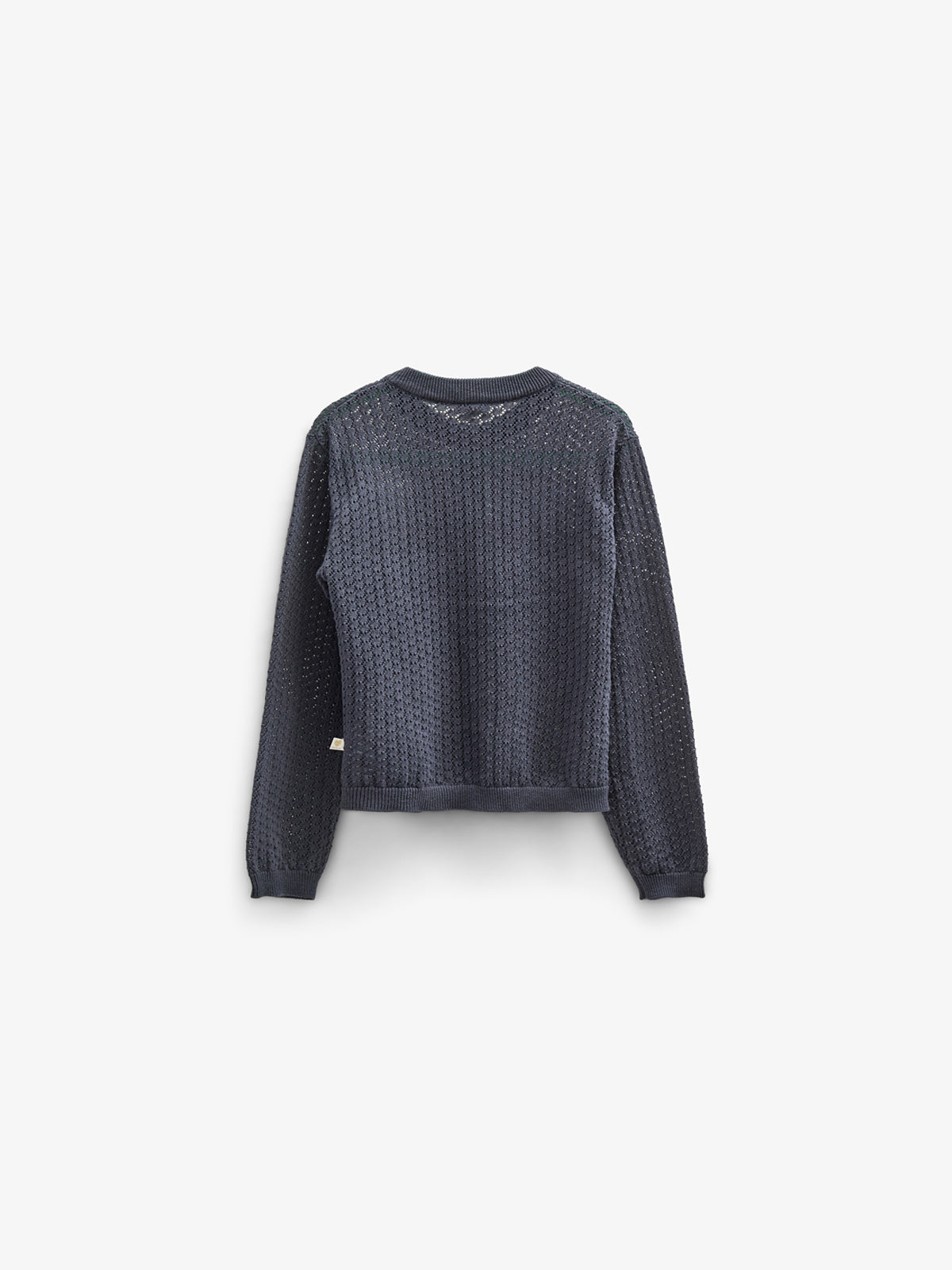 Baumwoll-Pointelle-Strickjacke - Kids - Navy | 100687 Esme