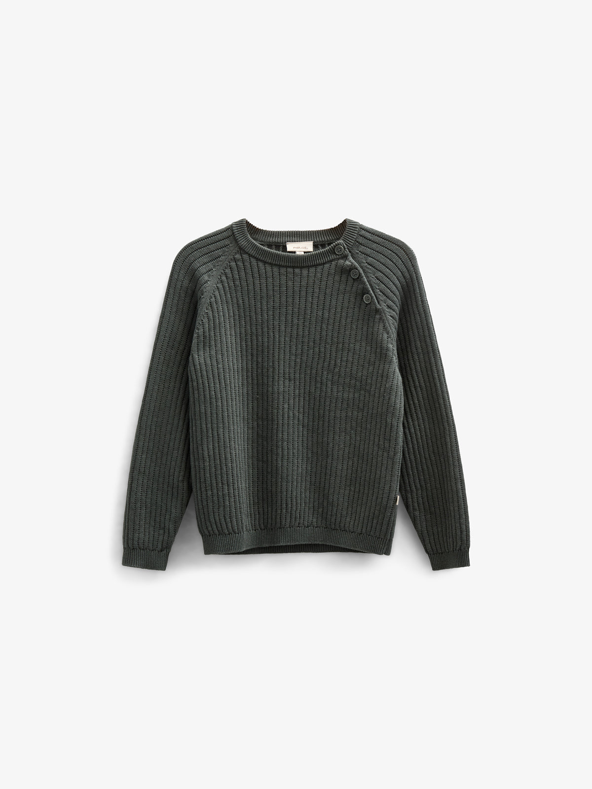 Baumwollstrickpullover - Kids - Forest Green | 100689 Jett
