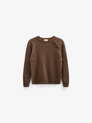 Baumwollstrickpullover - Kids - Coffee | 100691 Jett