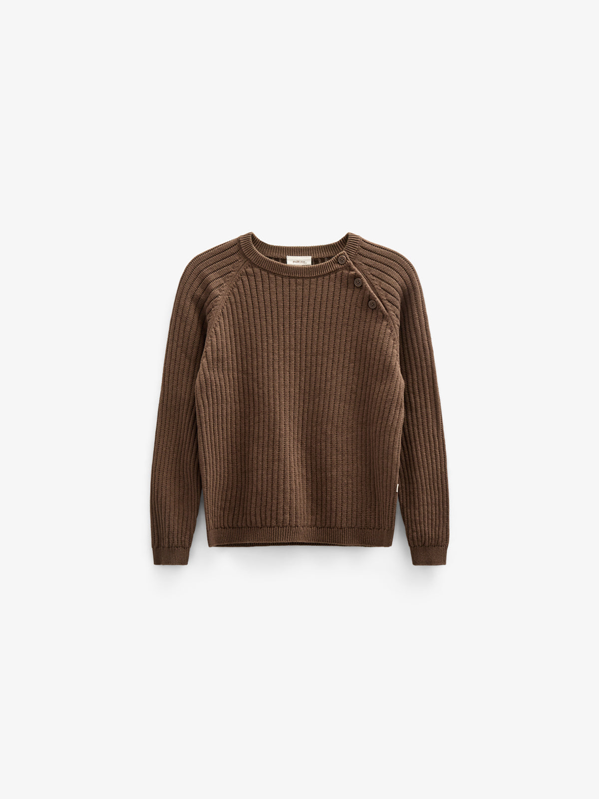 Baumwollstrickpullover - Kids - Coffee | 100691 Jett