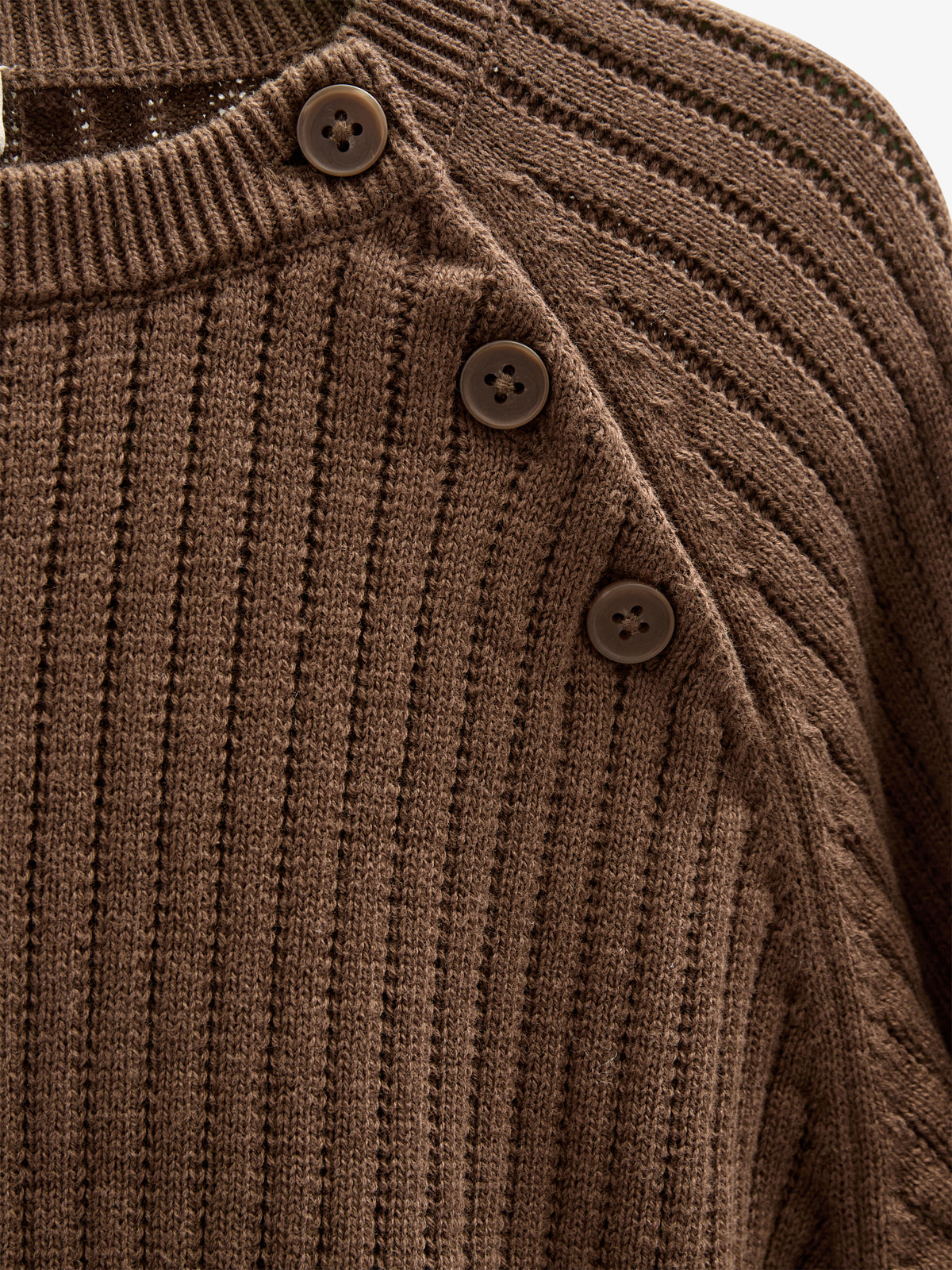Baumwollstrickpullover - Kids - Coffee | 100691 Jett