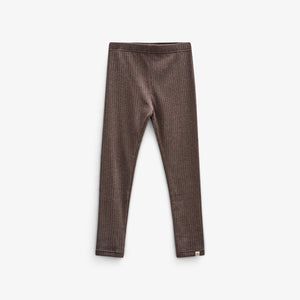 Weiche Ripp-Leggings - Kids - Chocolate Melange | 100697 Alana