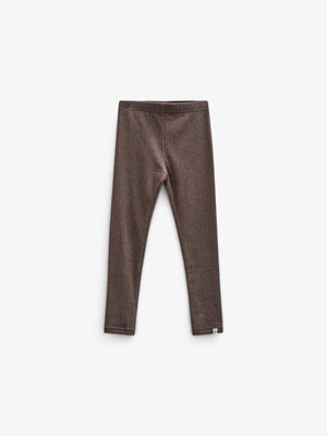 Weiche Ripp-Leggings - Kids - Chocolate Melange | 100697 Alana