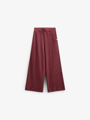 Weiche Ripp-Hose mit weitem Bein - Tween - Burgundy Melange | 100702 Alana