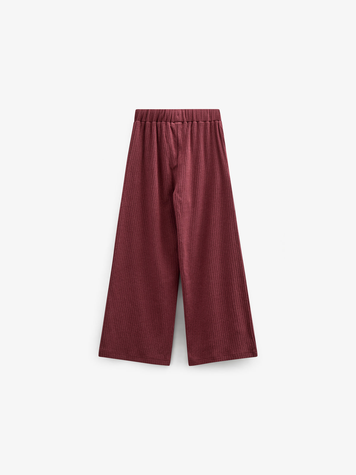 Weiche Ripp-Hose mit weitem Bein - Tween - Burgundy Melange | 100702 Alana