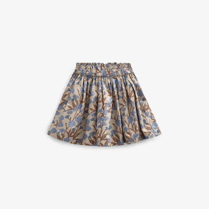 Bedruckter Popeline-Rock aus Baumwolle - Kids - Blue / Brown | 100715 Amy