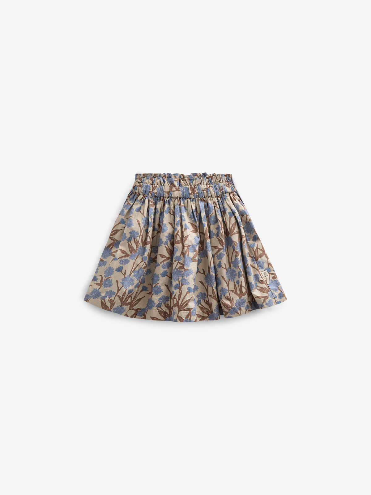 Bedruckter Popeline-Rock aus Baumwolle - Tween - Blue / Brown | 100716 Amy