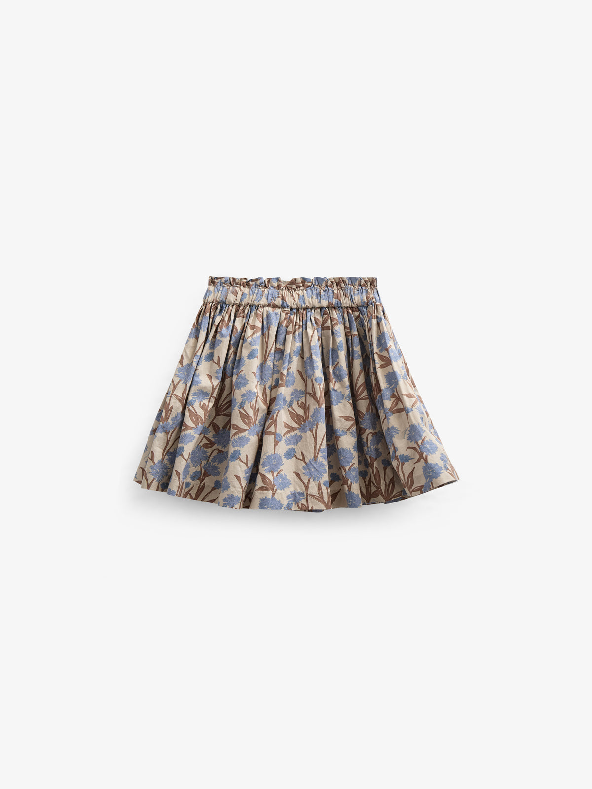 Bedruckter Popeline-Rock aus Baumwolle - Kids - Blue / Brown | 100715 Amy
