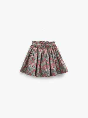 Bedruckter Popeline-Rock aus Baumwolle - Kids - Rose / Green | 100717 Amy