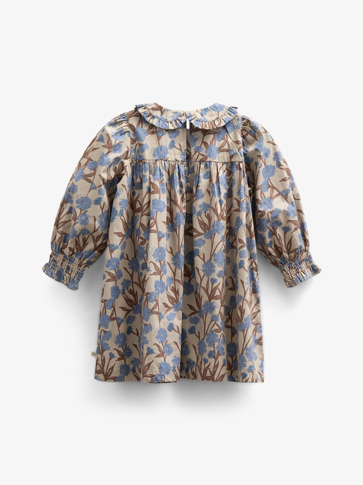 Bedrucktes Popeline-Kleid aus Baumwolle - Kids - Blue / Brown | 100721 Amy