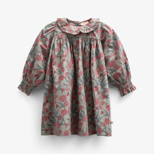 Bedrucktes Popeline-Kleid aus Baumwolle - Kids - Rose / Green | 100722 Amy