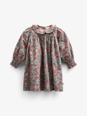 Bedrucktes Popeline-Kleid aus Baumwolle - Kids - Rose / Green | 100722 Amy