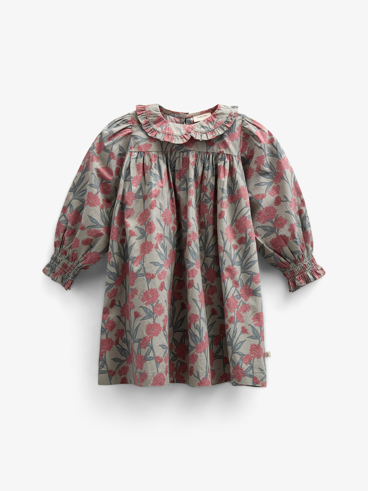 Bedrucktes Popeline-Kleid aus Baumwolle - Kids - Rose / Green | 100722 Amy