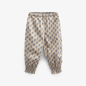 Bedruckte Popeline-Hose aus Baumwolle - Kids - Caffe Latte w. Blue | 100724 Amine