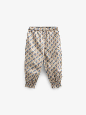 Bedruckte Popeline-Hose aus Baumwolle - Kids - Caffe Latte w. Blue | 100724 Amine