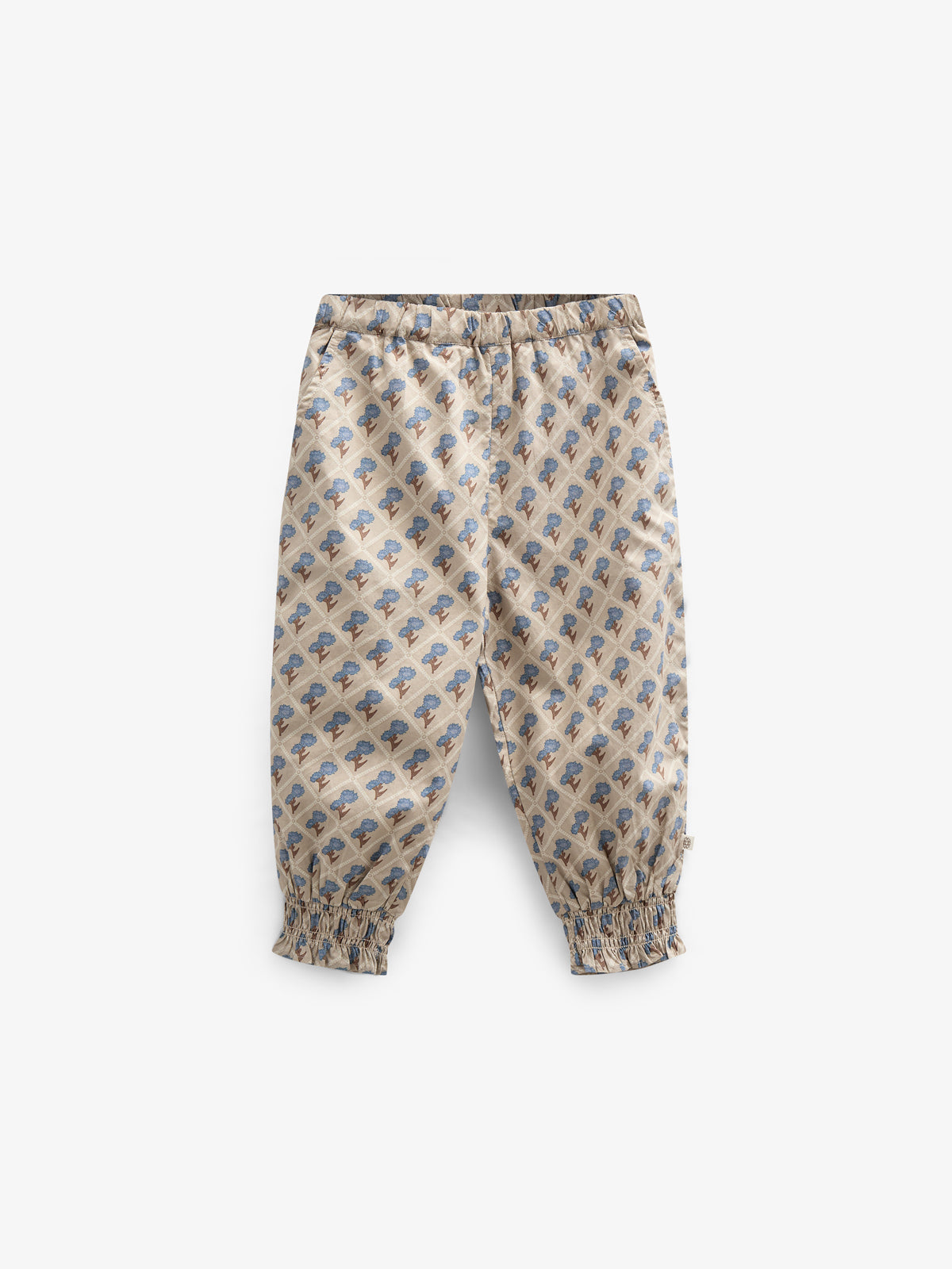 Bedruckte Popeline-Hose aus Baumwolle - Kids - Caffe Latte w. Blue | 100724 Amine