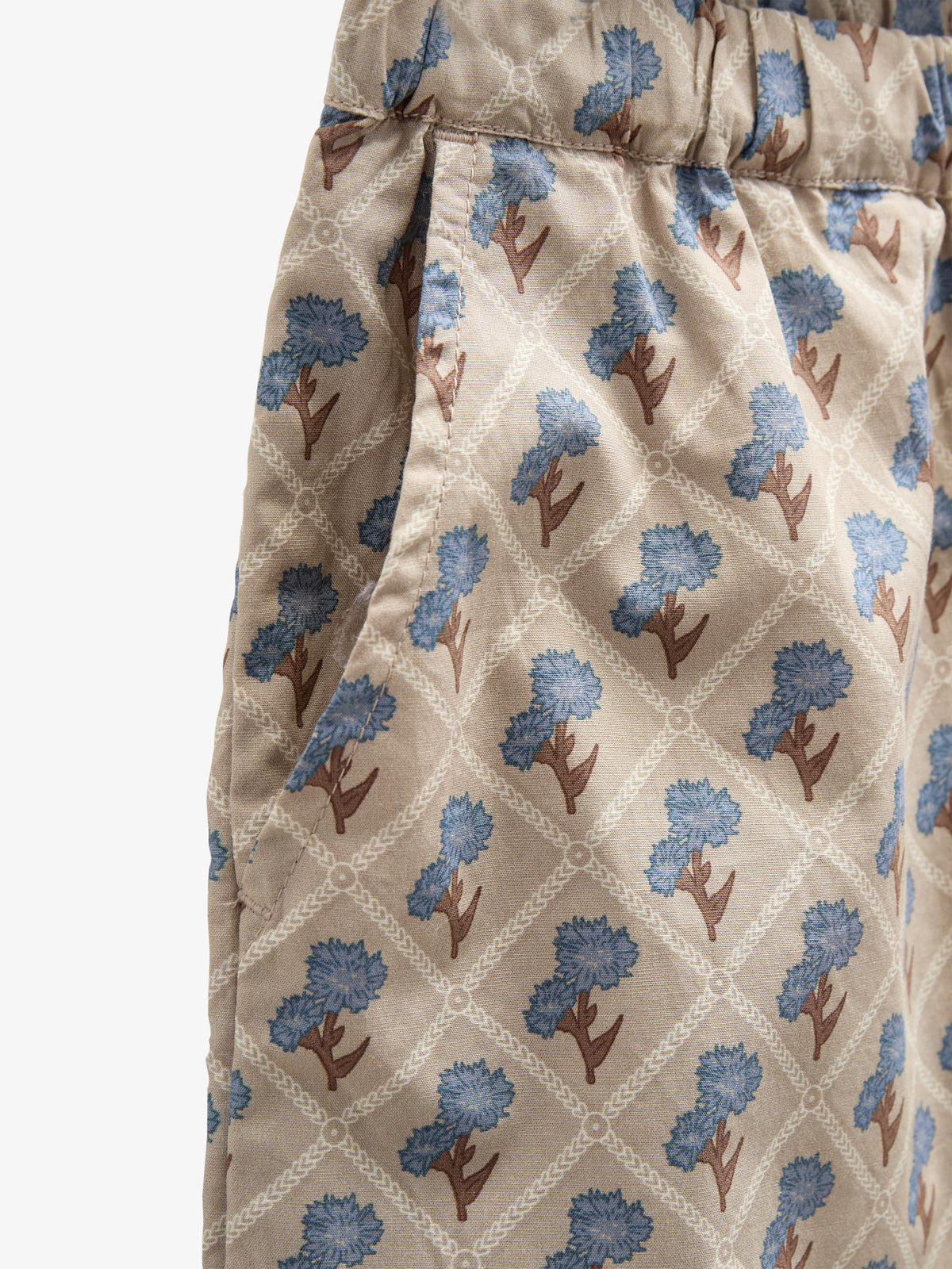Bedruckte Popeline-Hose aus Baumwolle - Kids - Caffe Latte w. Blue | 100724 Amine