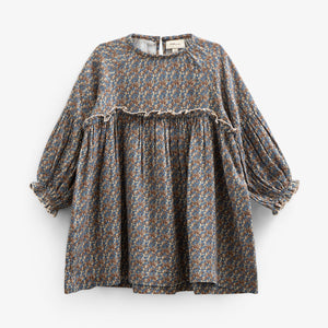 Bedrucktes Kleid aus doppelter Gaze - Kids - Blue / Brown | 100727 Maggie