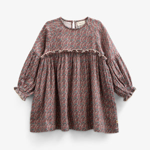Bedrucktes Kleid aus doppelter Gaze - Kids - Rose / Green | 100728 Maggie