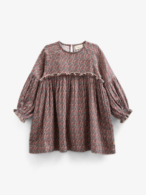 Bedrucktes Kleid aus doppelter Gaze - Kids - Rose / Green | 100728 Maggie