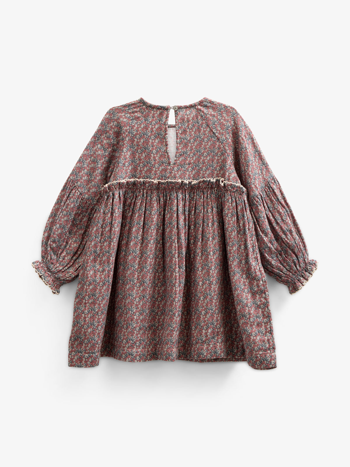 Bedrucktes Kleid aus doppelter Gaze - Kids - Rose / Green | 100728 Maggie