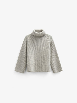 Woll Mix-Pullover - All - Grey Melange | 100757 Grace