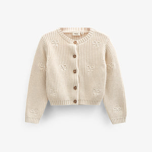 Baumwollstrickjacke mit Schleifen - Kids - Nature | 100790 Freya