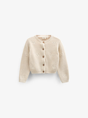 Baumwollstrickjacke mit Schleifen - Tween - Nature | 100791 Freya