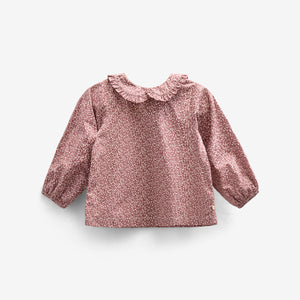 Bedruckte Popeline-Bluse mit Kragen aus Baumwolle - Kids - Vintage Red | 100799 Allie