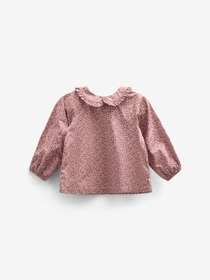 Bedruckte Popeline-Bluse mit Kragen aus Baumwolle - Kids - Vintage Red | 100799 Allie